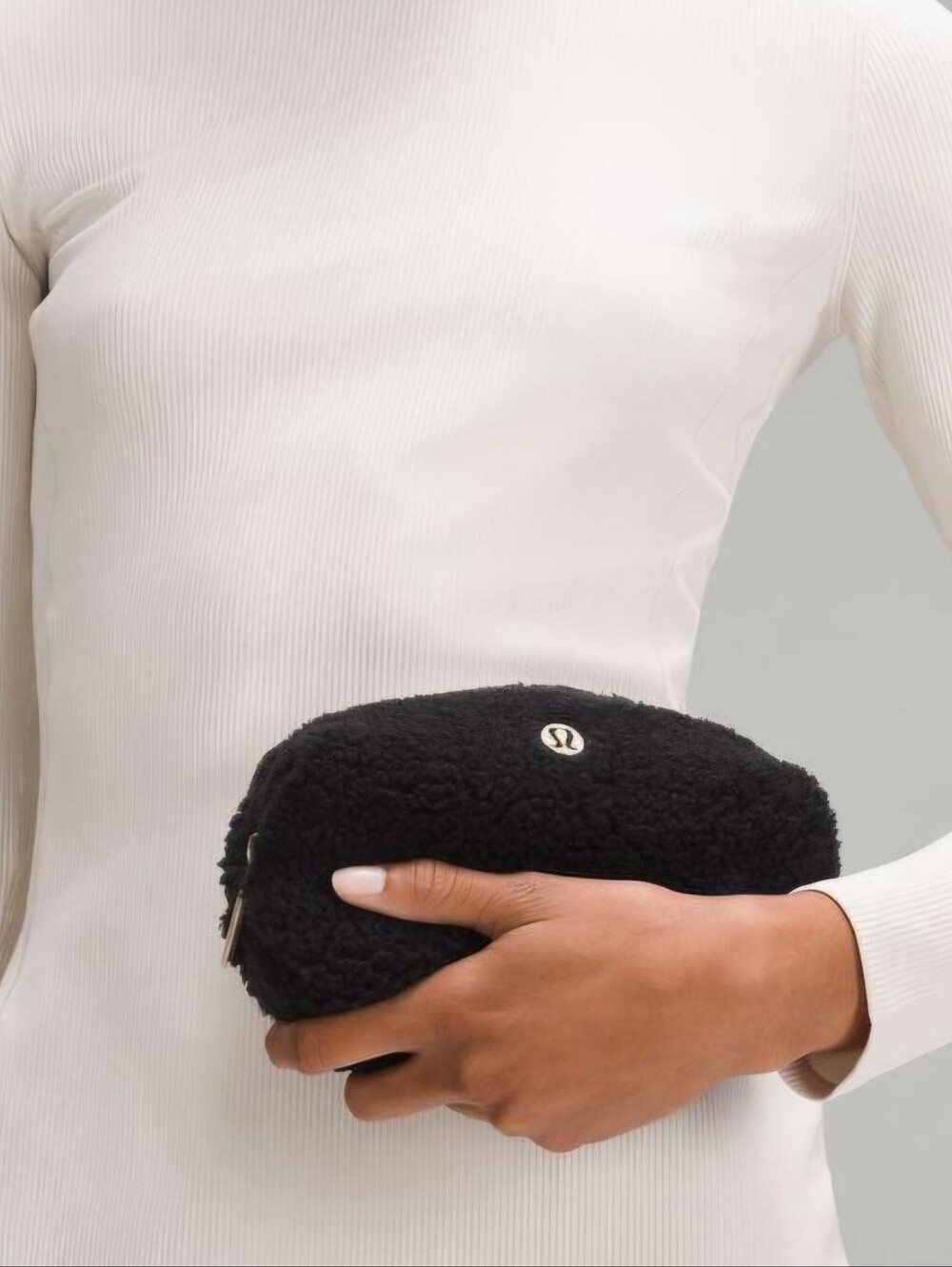 lululemon athletica Black Sherpa Zip Pouch